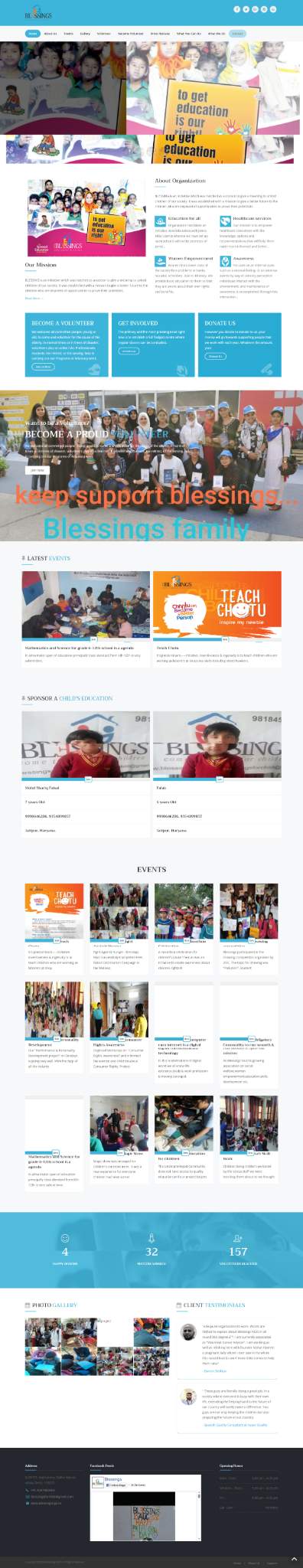 BlessingsNGO website